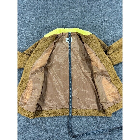 UGG Jacket Womens Large Brown Teddy Bear Sherpa Chevron Full Zip Annalise L - Picture 5 of 13